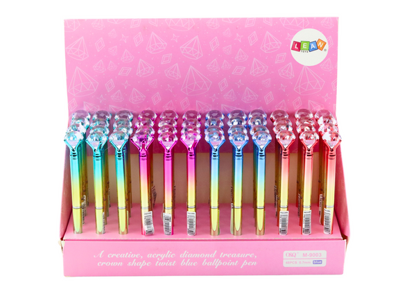 Stift mit diamantglänzendem Gold, bunter blauer Mine, 0,7 mm Mischung