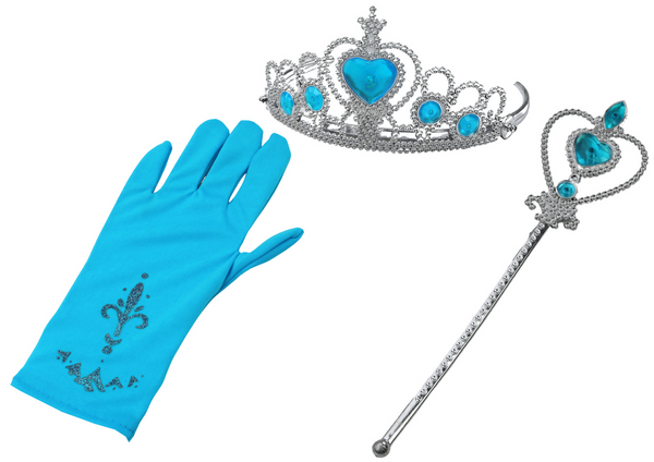 Kleine Prinzessin Zubehör Set Zauberstab Handschuh Krone Schneekönigin