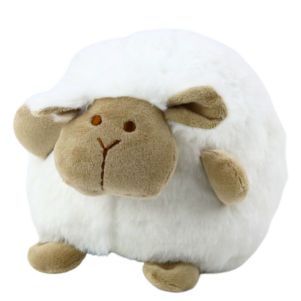 Plush Sheep Sleeping Cuddly Toy Light Sound White