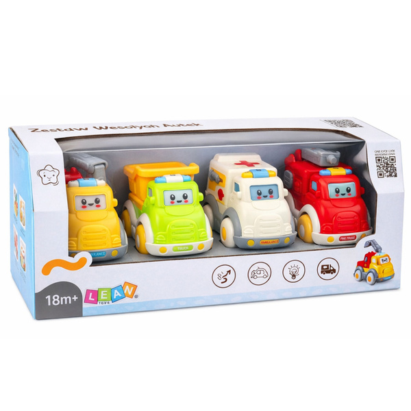 City Car Set for Toddlers, Drive, Moving Elements, Lights, Sounds