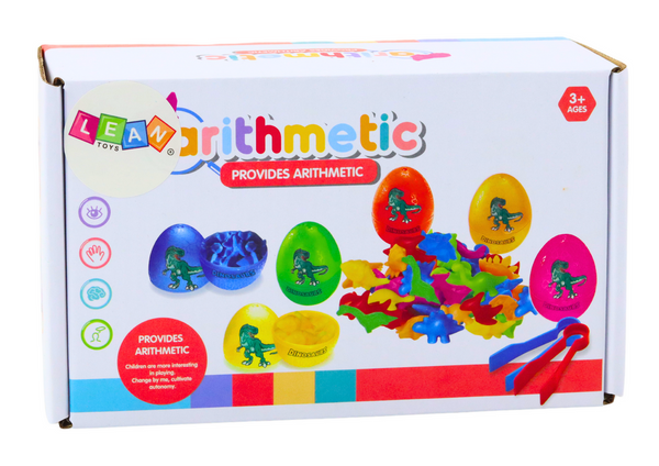 Dinosaur Egg Sorter Colorful Tongs 6 Pieces