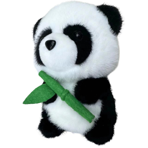 Plüsch-Maskottchen Kuscheltier Panda mit Bambus 18cm