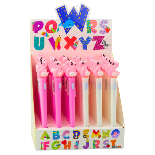 Leuchtkugelschreiber, Pink Flamingo, blaue Tinte, 0,7 mm, Mix