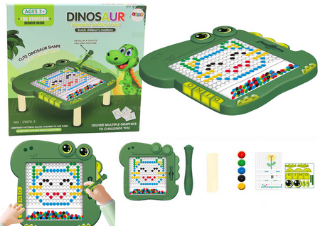 Pädagogische Magnettafel Dinosaurier Pad Puzzle Grün