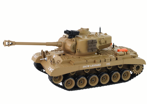 RC Tank 1:18 Cannon Smoke Shield Sounds Light Brown