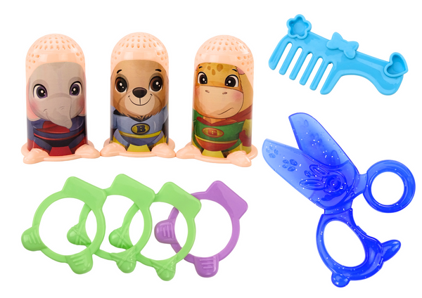 Set of Creative Playdough People, Hairdressing Salon Accessories