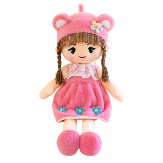 Rag Doll Soft Plush Pink Dress Hat With Ears 45cm