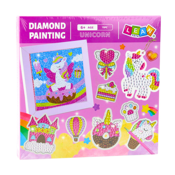 Creative Set Diamond Mosaic Keychains Unicorns Colorful