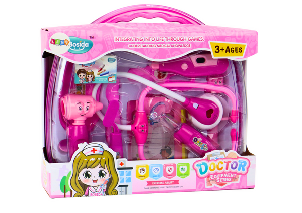 Little Doctor Medical Kit In Suitcase Lights Sounds Pink