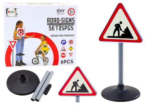 Large Road Works Warning Sign Educational 70cm