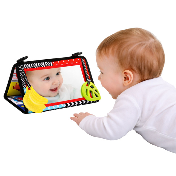 Contrast Sensory Educational Mat with Mirror for Babies