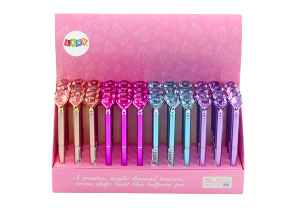 Diamond Ballpoint Pen in Matte Blue Refill 0.7mm Mix