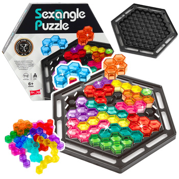 Sexangle Logic Puzzle Tetris 16 Blocks 112 Tasks