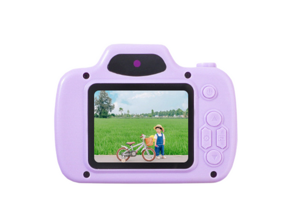 Camera For Kids Photos Recording Games Memory Card 64GB Purple