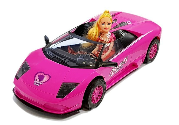 Sports car with a doll Dark Pink