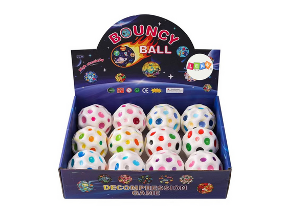 Space Kneading Hüpfball mit Grübchen, weiß, 7 cm