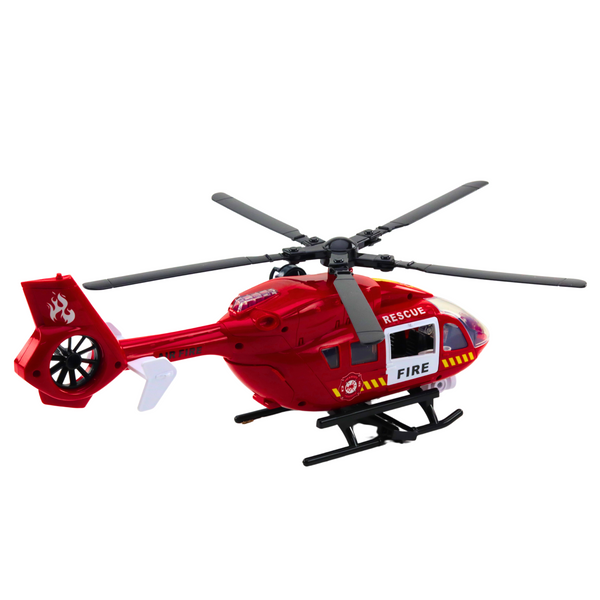 Feuerwehr-Hubschrauber-Hakentrage, Lichter, Geräusche, 1:12