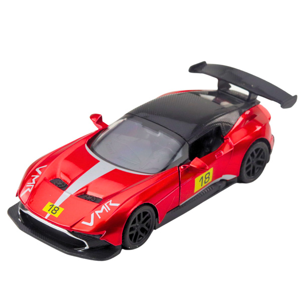 Sports Car Metal Race Drive Opening Doors Red 1:32
