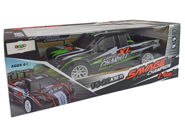 Ferngesteuertes Auto R / C Pick Up 15-20 km / h Grün