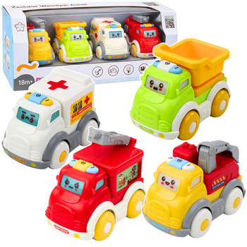 City Car Set for Toddlers, Drive, Moving Elements, Lights, Sounds