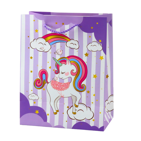 Children's Gift Bag Unicorn Colorful 23 x 16 x 10 cm