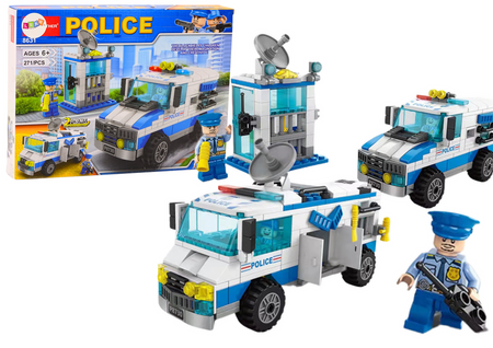 Polizeiblock-Set Polizeiauto Gebäude 271 El