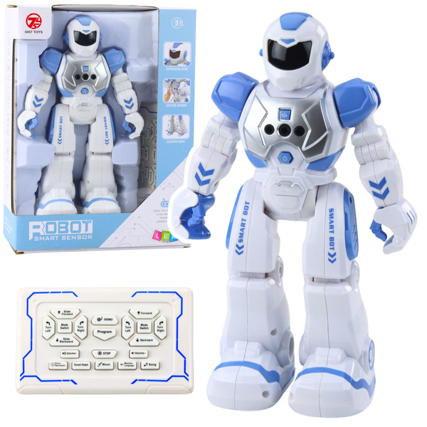 Remote Controlled Educational Robot RC Talking Dancing Lights Sounds Blue