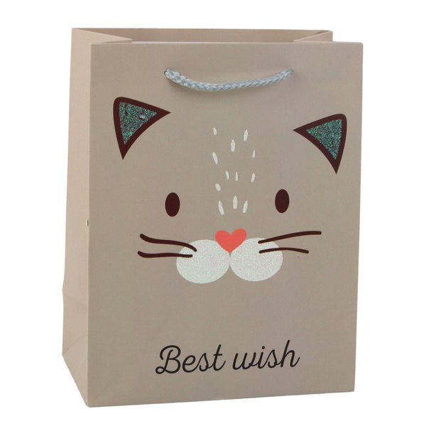 Paper Gift Bag Animals Glitter 23 x 18 x 10.5 cm