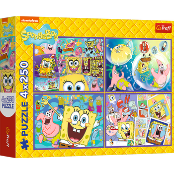 Puzzle - 4x250 - SpongeBob's Crazy World Trefl 13342