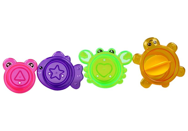 Badespielzeug Krabbe Schildkröte Fisch Fröschchen Spielzeug für Babys Kinder
