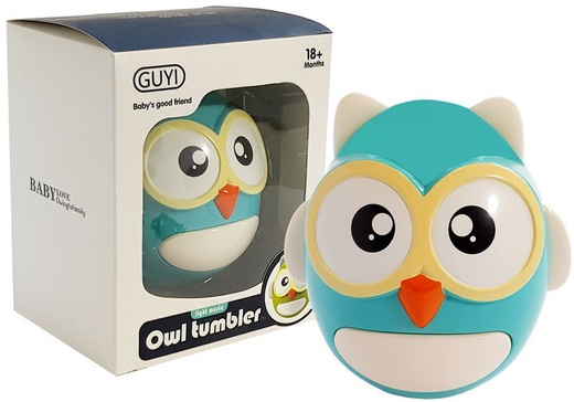 Baby rattle Teether Blue Owl