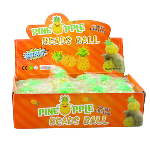 Ananasfrucht Anti-Stress-Squishy mit Hydrogel-Kugeln Gelb