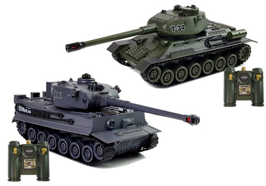 Set of Two Remote Controlled Tanks R/C