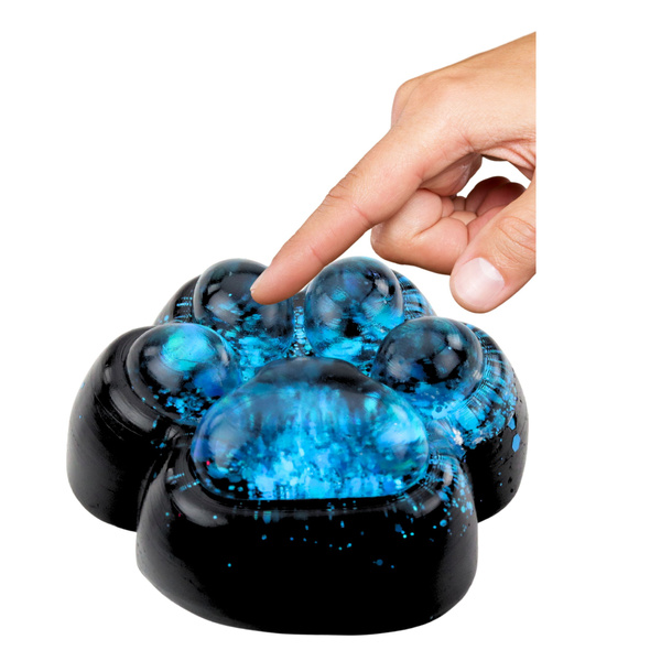 Squishy Katzenpfote Anti-Stress Sensorischer Squishy Schwarz Blau Glitzer