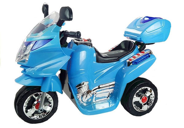 Elektromotorrad für Kinder HC8051 Blau Motorsound Hupe Melodien Motorrad