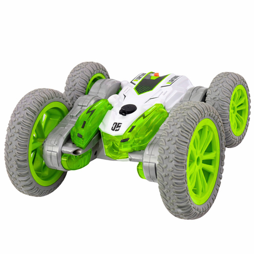 Ferngesteuertes Stuntauto mit RC-Lichtern, Raucheffekten und 360°-Drift (grün)