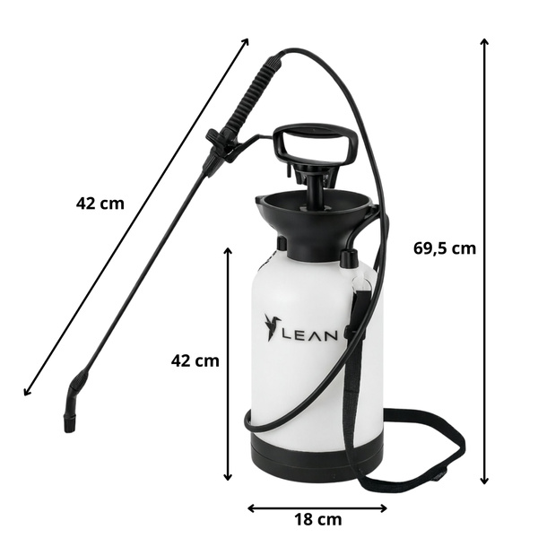 Manual Pressure Sprayer for Watering, Fertilizing, Spraying LEAN 5L