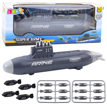 Ship Submarine Torpedo Shooting Drive Dark Gray 28cm