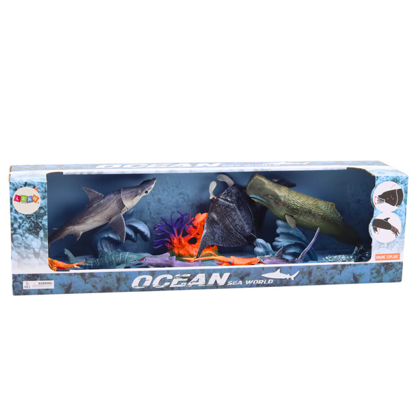 Set of Figures Sea Animals Movable Elements Ray