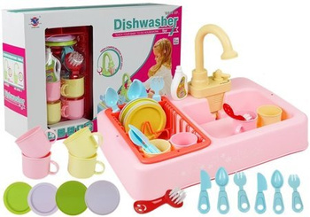 Colorful Sink with Tap Dishwasher with Accesories