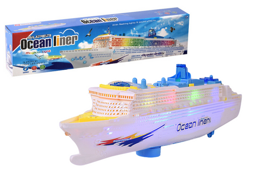 Passenger Cruise Ship Driving Lights Sounds