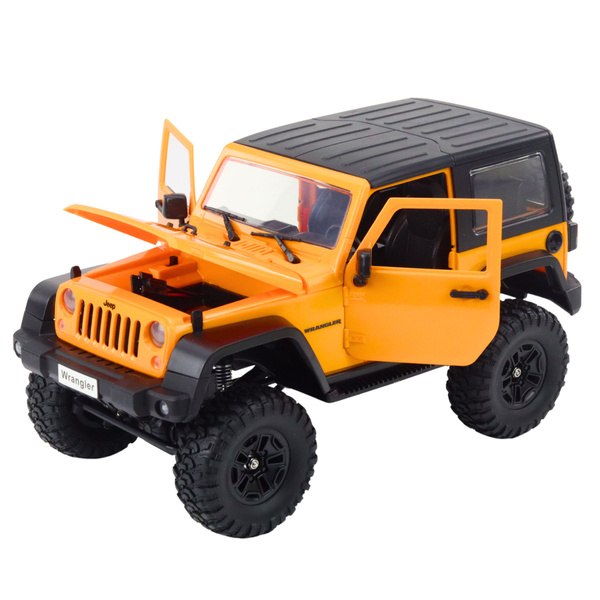 RC Jeep Wrangler Rock Crawler Orange 1:14 Remote Controlled Off-Road Vehicle