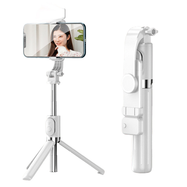 Selfie Stick Tripod Phone Remote Control Bluetooth Holder ZS8 White