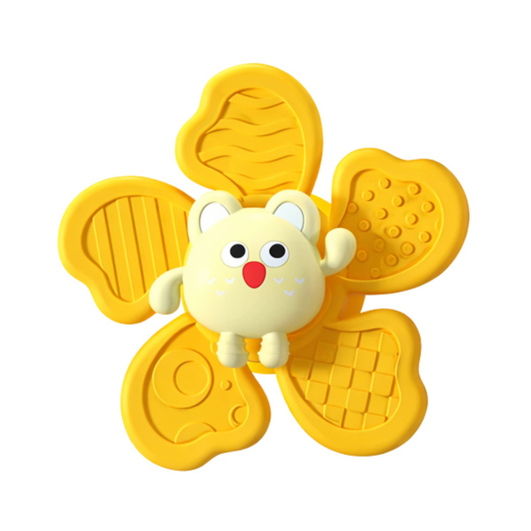 Set mit Fidget Spinnern, Rasseln, drehbaren Saugnäpfen, bunt, 3 Stück.