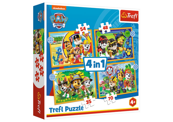 4in1 Puzzle Urlaub Paw Patrol Trefl 34395