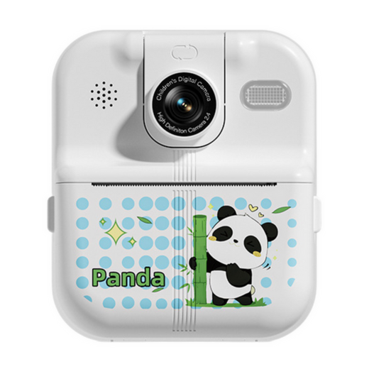 Instant Camera with Thermal Printer Games 3 Rolls White Panda