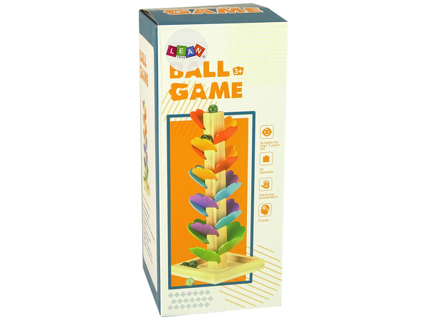 Wooden Tree Ball Slide Ball Leaves