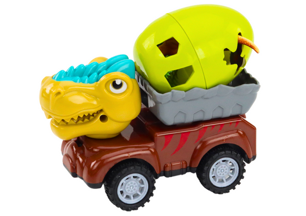 Auto Dinosaurier mit Ei Auto mit Anhänger Figuren Set 4-tlg.