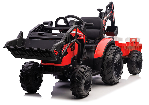 Battery-Powered Excavator with Trailer SX2068 Red