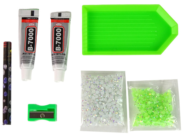 DIY Diamant-Kreativ-Kit Weißes Rentier Kristalle Pailletten 3D Schlüsselanhänger